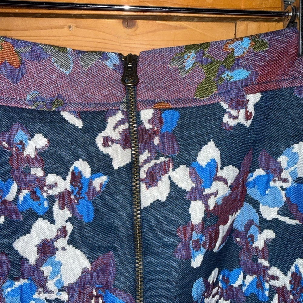 Anthropologie Maeve Cardana brocade floral mini A-line skirt EUC - Picture 7 of 8